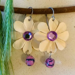 Big Handmade dangle earrings. Light!